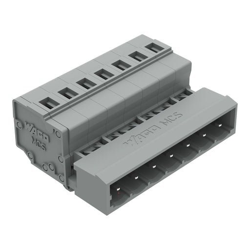 WAGO - Kabelsteckverbinder für Leiterplattensteckverbinder 1-Leiter-Stiftleiste 231-607/018-000 CAGECLAMP,2,5mm²,gr − 50 Stück