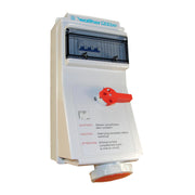 Walther Werke - CEE-Steckdose abschaltbar, abgesichert (IEC 60309) Wasserdichte Wandsteckdose AL169406SA 63A 4P 6h