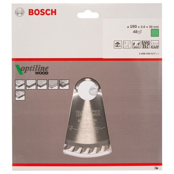 Bosch - Kreissägeblatt PRO Wood Kreissägeblatt, 2608640617 190 x 2,6 x 30 mm