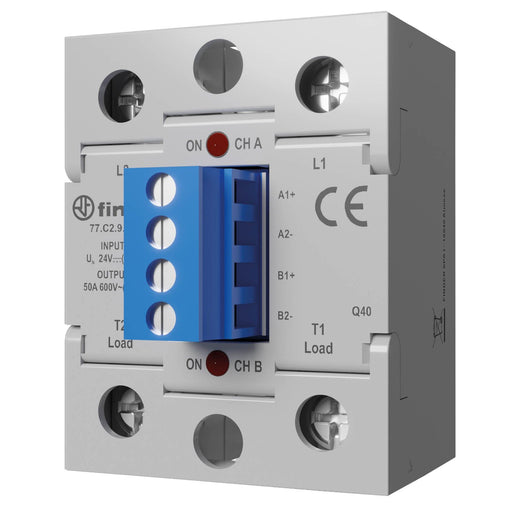 Finder - Halbleiterrelais Relais mit 2 SSR-Kontakten 77.C2.9.024.8671 50 A/24 bis 660 V AC − 1 Stück by Finder
