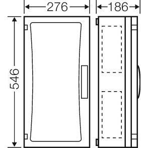 Hensel - Leergehäuse ENYSTAR-Leergehäuse FP 0351 EB.maße 216x486x136