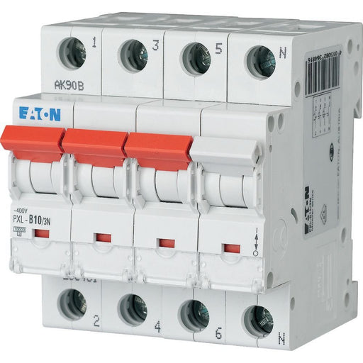 Eaton - Leitungsschutzschalter LS-Schalter m.Beschrift. PXL-D10/3N D 10A, 3p+N