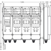 Hensel - Verteilerschrank für Energieversorgung Ladeverteiler Mi EV 200kW 3000 b. z. 3 Ladepunkte