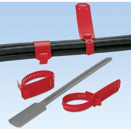 Panduit - Kabelbinder Kabelmarkierer CM4S-L2 387mm rot − 50 Stück