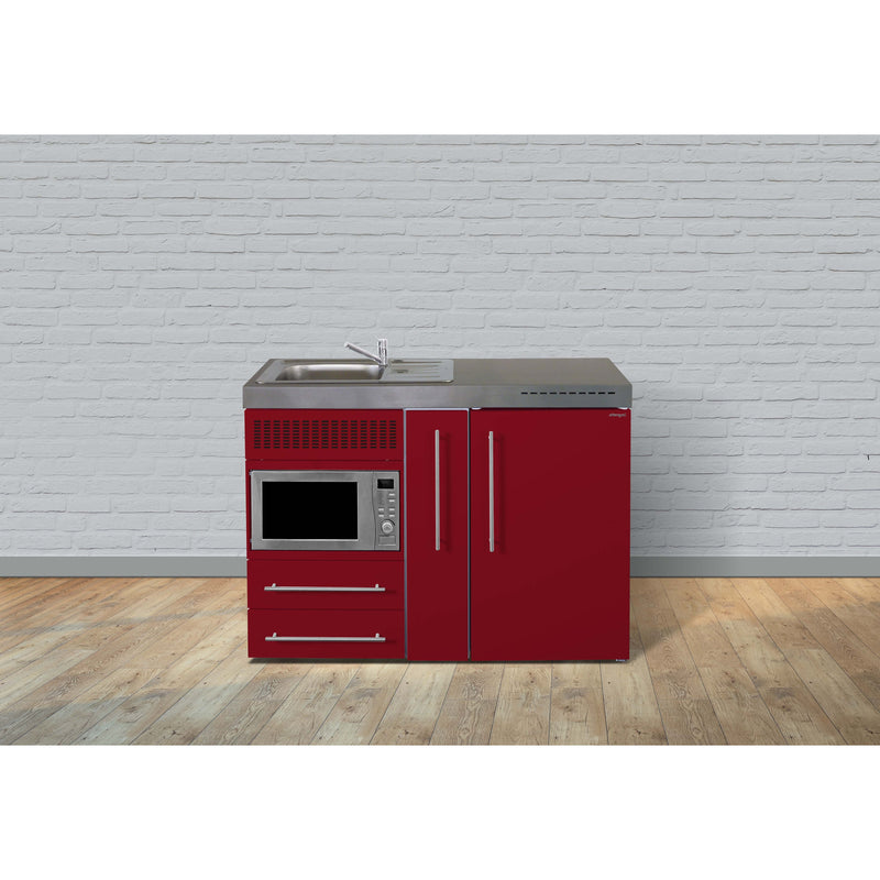 Stengel - Mini-Küche Miniküche Premiumline MPMBR120AMWBli Bordeauxrot