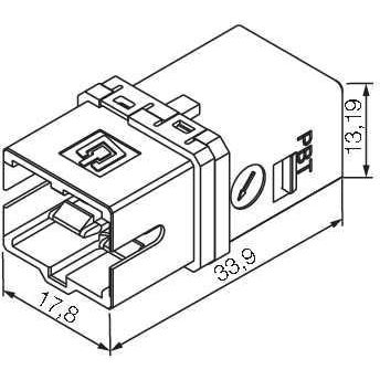 Weidmüller - LWL-Steckverbinder Buchseneinsatz LWL SC IE-BI-SCRJ2SC-SM-C Single Mode − 10 Stück