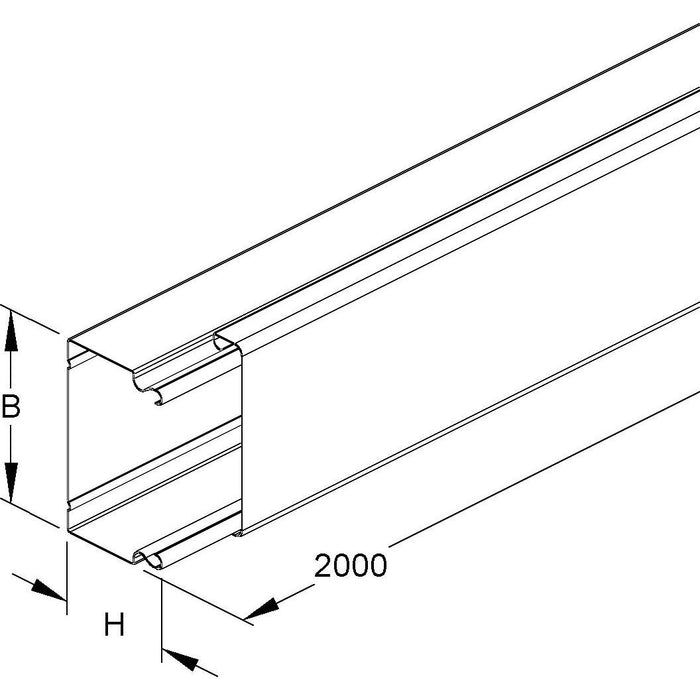 Niedax - Leitungsführungskanal Leitungsführungskanal LUK 60.060 W komplett  − 12 Meter
