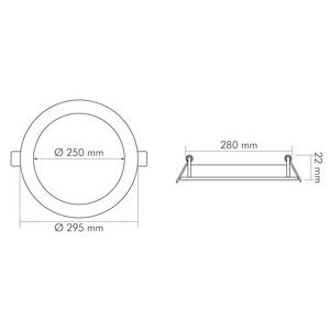 Nobile - Decken-/Wandleuchte LED-Panel Flat 1574081511 840, 350mA, ws