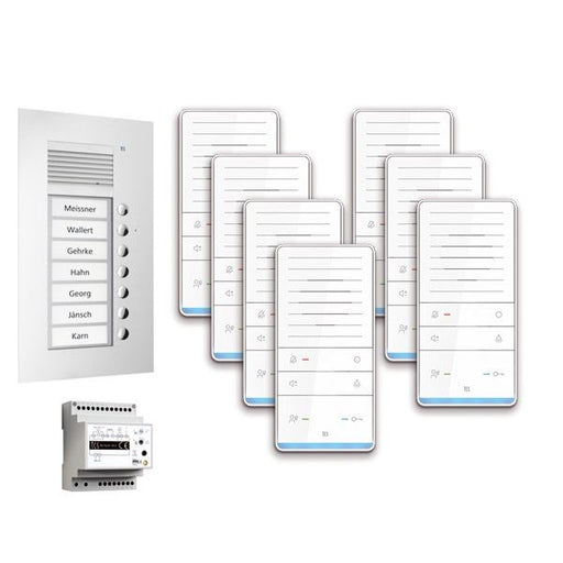TCS Tür Control - Türsprech-Set audio:pack Unterputz f.7WE PAUF071/001 m. Außenstation PUK