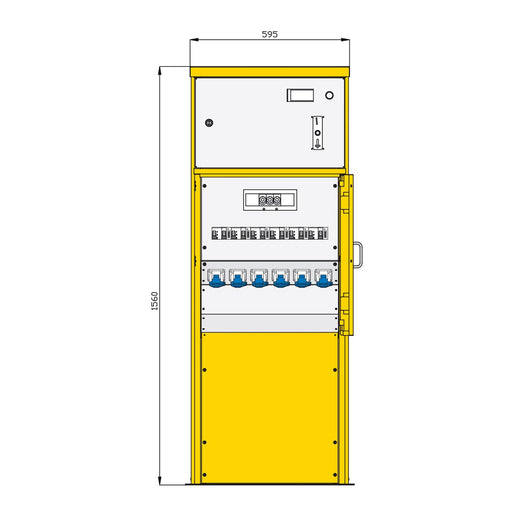 Walther Werke - Baustromverteiler Kassiersäule 82166001 7 RCDs TypA