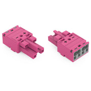 WAGO - Steckverbinder für steckbare Gebäudeinstallation Buchse 2-polig 770-282/082-000 Kod. B,pink − 100 Stück