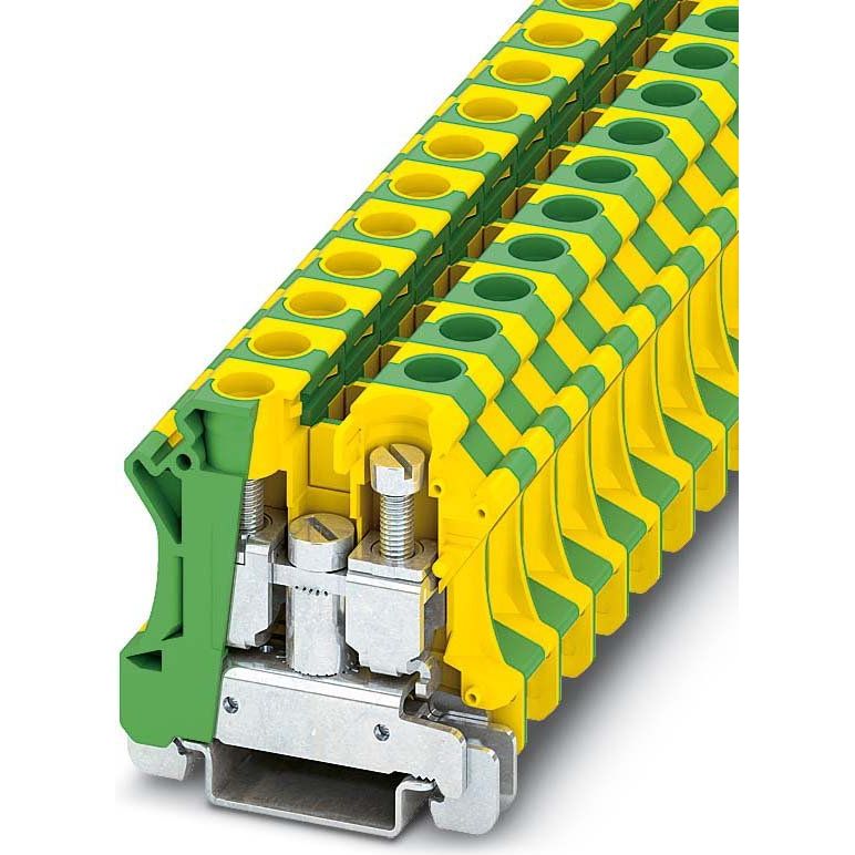Phoenix Contact - Schutzleiter-Reihenklemme Durchgangsreihenklemme UTI 16-PE 6-25qmm 12,2mm gn-ge