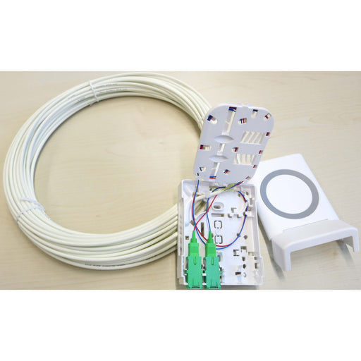Idea Optical - Kommunikationsanschlussdose LWL FTTH-Aufputz Dose IO11881618230415 m.Kuppl.4xSC/APC 15m − 10 Stück
