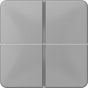 Jung - Abdeckung/Bedienelement für Installationsschalterprogramme Tastensatz 4-fach gr CD 404 TSA GR komplett