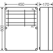 Hensel - Sammelschienengehäuse Mi-Sammelschienengehäuse Mi 6659 600x450mm, 630A, 5p