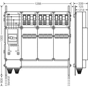 Hensel - Verteilerschrank für Energieversorgung Ladeverteiler Mi EV 43kW 9000 b. z. 9 Ladepunkte