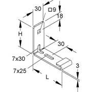 Niedax - Wand- und Deckenbügel für Kabeltragsystem Haltebügel GRHB 30/150 F