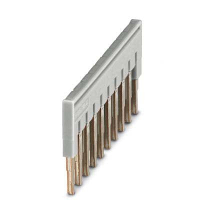 Phoenix Contact - Querverbinder/Brücker für Reihenklemme Steckbrücke FBS 10-4 GY 10-polig, grau − 10 Stück