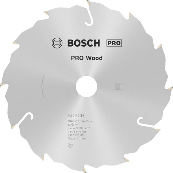 Bosch - Kreissägeblatt PRO Wood Kreissägeblatt, 2608640786 160 x 2,2 x 20 mm