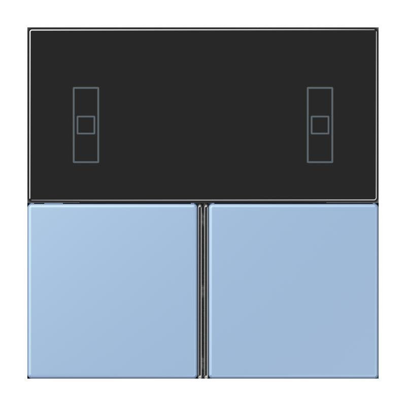 Jung - Abdeckung/Bedienelement für Installationsschalterprogramme Tastensatz 3fach LC 4093 TSA 207 outremer moyen