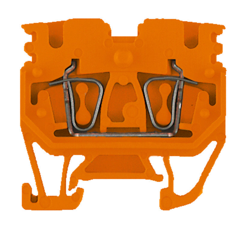 Weidmüller - Durchgangs-Reihenklemme Klemme ZDUB 2.5-2/2AN/15 OR Federanschl.,2.5mm² − 100 Stück