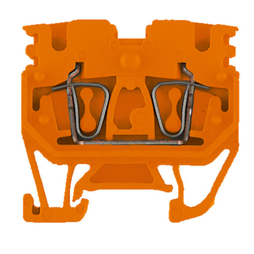 Weidmüller - Durchgangs-Reihenklemme Klemme ZDUB 2.5-2/2AN/15 OR Federanschl.,2.5mm² − 100 Stück