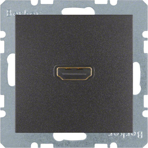 Berker - Einsatz/Abdeckung für Kommunikationstechnik Steckdose High Definition 3315431606 90Grad anthr.matt