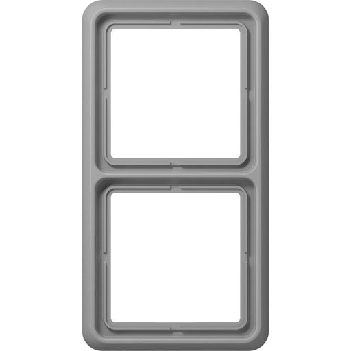 Jung - Abdeckrahmen Rahmen 2-fach gr CD 582 GR waage/senkrecht