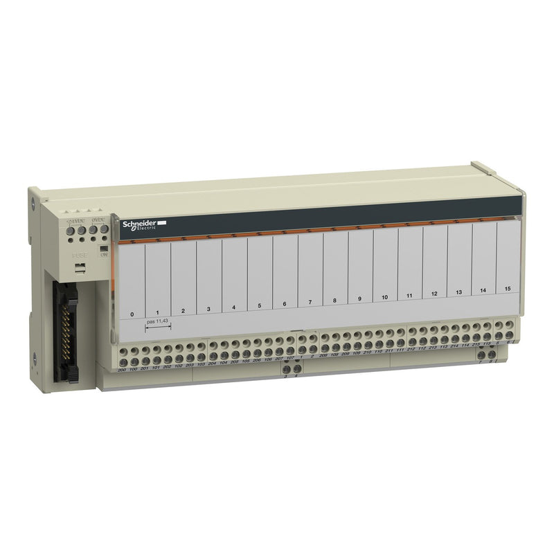 Schneider Electric - Ein- und mehrpolige Klemmenleiste Klemmblock ABE7R16T210 Relais ABE7 16Kanäle