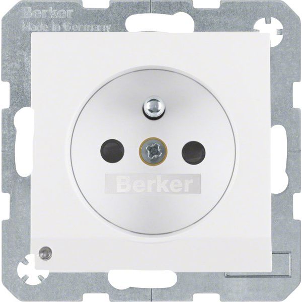 Berker - Steckdose pows/gl 6765101909 m.Schutzkontaktstift