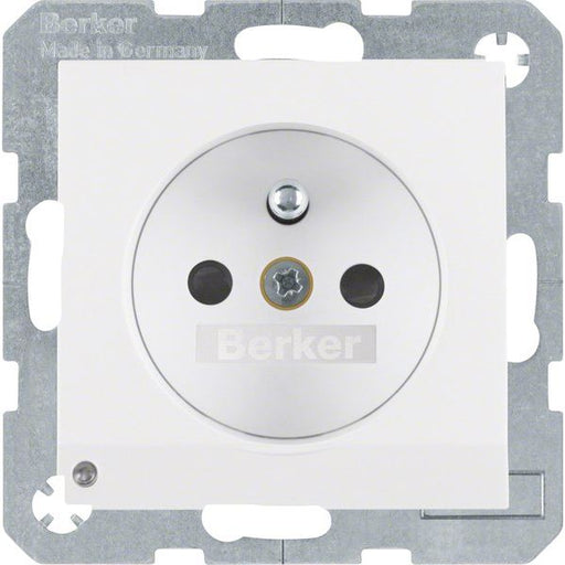 Berker - Steckdose pows/gl 6765101909 m.Schutzkontaktstift