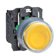 Schneider Electric - Drucktaster, Komplettgerät Drucktaster +Silikonkappe XB5AP51 gelb, 1S, tastend