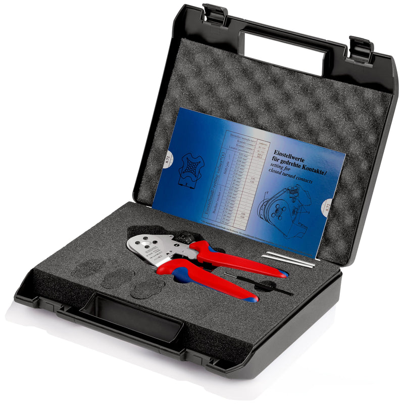Knipex - Presswerkzeug Kabelschuhe/Verbinder, Aderendhülsen, Schirmanschluss Vierdornpresszange 97 52 63 180mm
