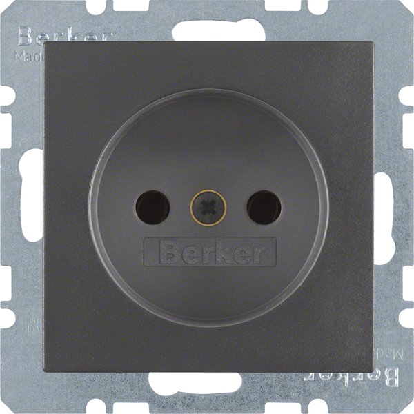 Berker - Steckdose anth 6167331606 o.Schutzkontakt