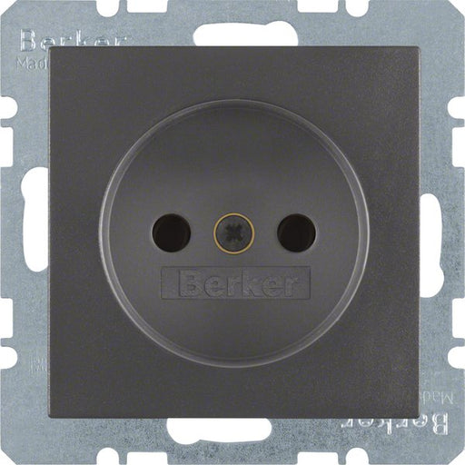 Berker - Steckdose anth 6167331606 o.Schutzkontakt