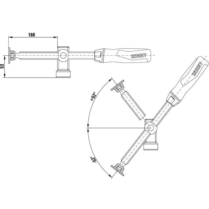 BESSEY - Zubehör/Ersatzteile für Spannwerkzeuge Adapter variabel TW28AV