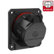 Walther Werke - CEE-Anbausteckdose (IEC 60309) CEE NEO Anbaudose schräg FW532406CC 32A 4P 6h IP54