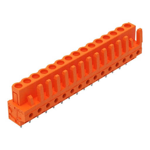 WAGO - Leiterplattensteckverbinder THT-Federleiste gerade 232-175 Maß 5,08mm,orange − 25 Stück