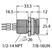 Turck - Zubehör/Ersatzteile für Niederspannungs-Schalttechnik Einbauflansch RSFV48-0.3 #6611022