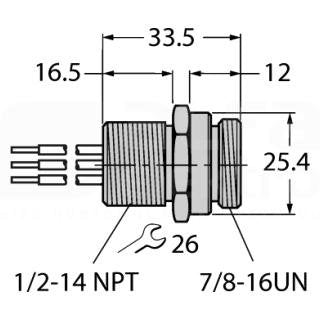 Turck - Zubehör/Ersatzteile für Niederspannungs-Schalttechnik Einbauflansch RSFV48-0.3 #6611022