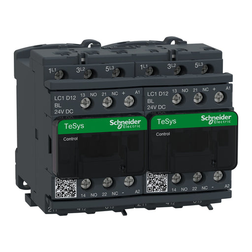 Schneider Electric - Schützkombination Wendeschütz LC2D12BLV 12A 24V DC