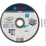 Bosch - Trenn-/Schleifscheibe PRO Stainless Steel and 2608603405 Metal Trennscheibe