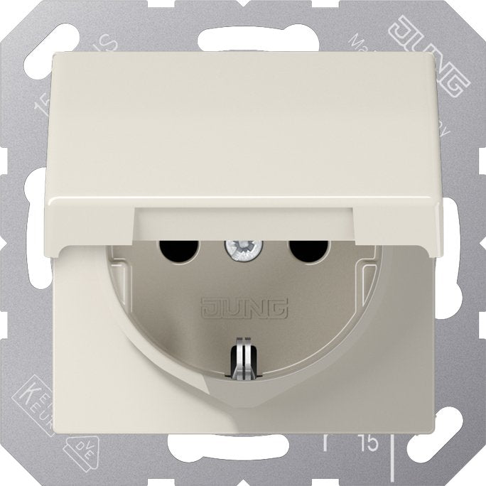 Jung - Steckdose SCHUKO-Steckdose 16A 250V AS 1520 BFKL Klappdeckel
