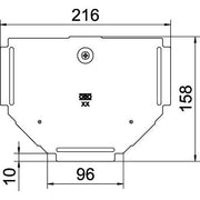 OBO Bettermann - Deckel T-Stück für Kabeltragsystem Deckel für T-Stück RTD 100 A4 B100mm