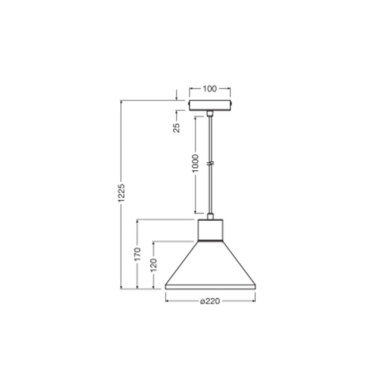 Ledvance - Pendelleuchte E27 D.Pl.Wood Pend 220 weiß