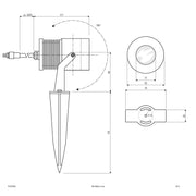 EVN Lichttechnik - Downlight/Strahler/Flutlicht P-LED COB Spot m.Erdspieß PC 670502 alu-mt 24VDC 5W 3000K IP67