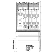 GSAB Elektrotechnik - Zähler-Komplettschrank Zähleranschlusssäule 42.00.1P6 eon hanse 6ZP/TSG