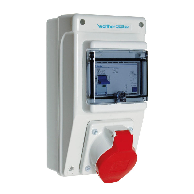 Walther Werke - CEE-Steckdosen-Kombination (IEC 60309) Steckdosenkombination 6590104 Wandgehäuse