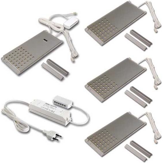 Hera - Decken-/Wandleuchte 4er-Set LED-Unterb.leuchte 61055140201 ww ws m.IR-Sch.  − 1 Stück