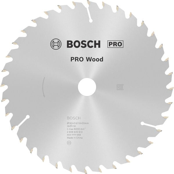 Bosch - Kreissägeblatt PRO Wood Kreissägeblatt, 2608640613 190 x 2,6 x 20 mm